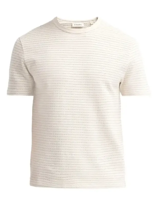 Men's Jacquard Striped Crewneck T-Shirt Men's Jacquard Striped Crewneck T-Shirt