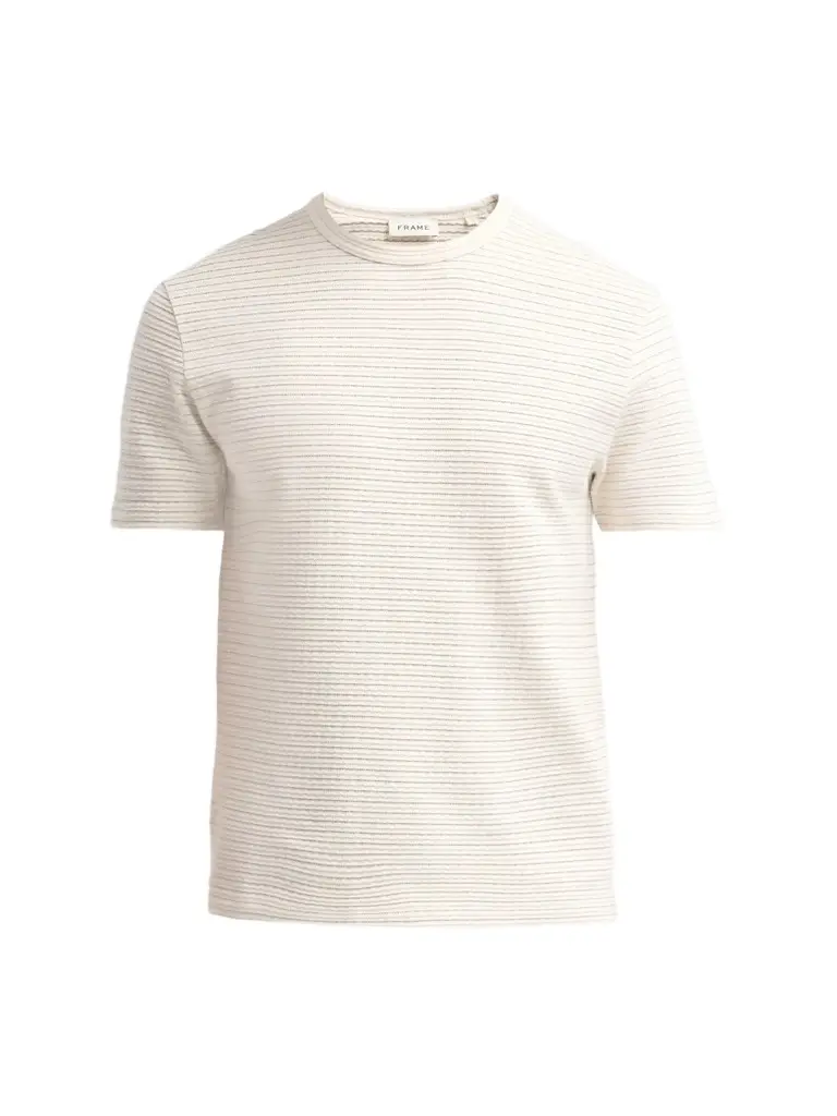 Frame Men's Jacquard Striped Crewneck T-Shirt