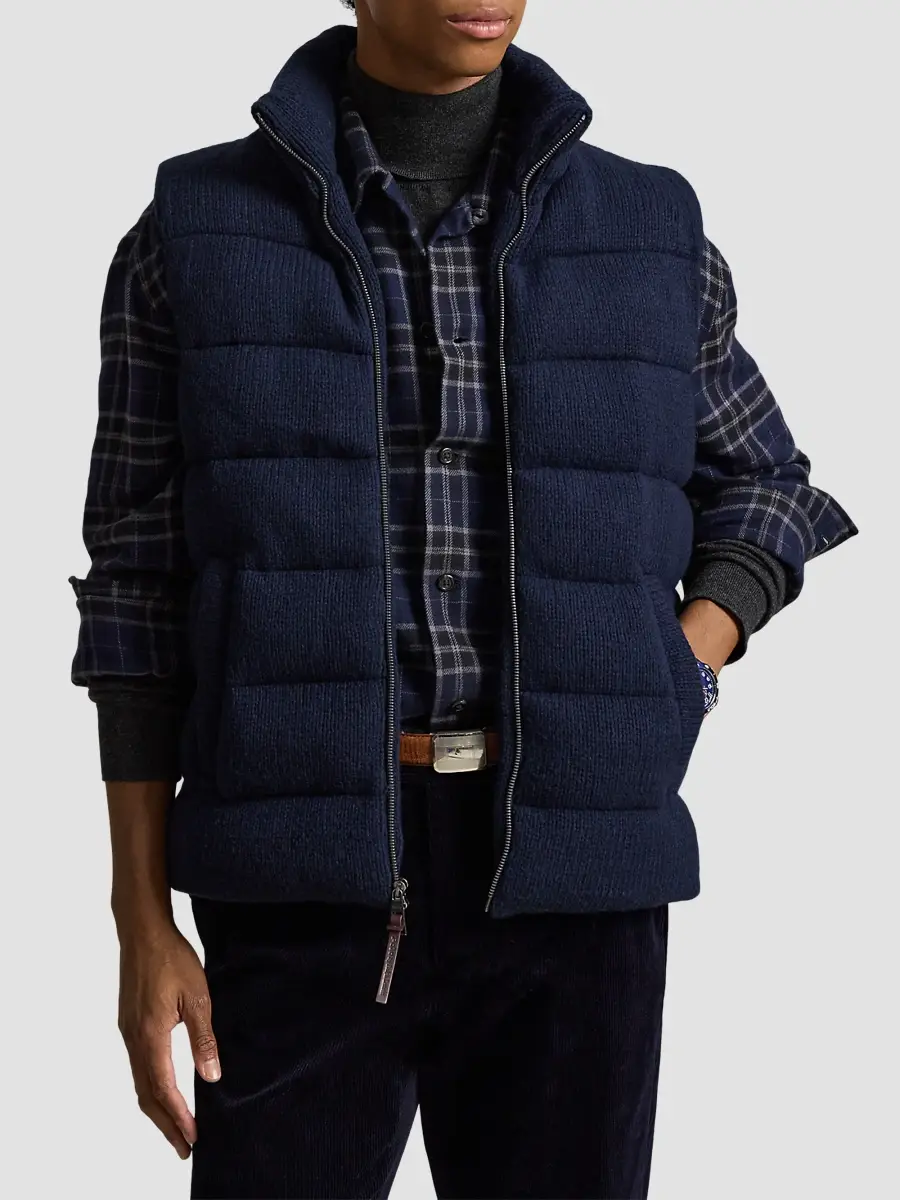 Polo Ralph Lauren Men's Quilted Wool Sweater Vest | Thumbnail 4 Polo Ralph Lauren Men's Quilted Wool Sweater Vest | Thumbnail 4