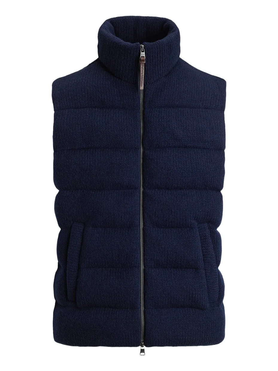 Men's Quilted Wool Sweater Vest