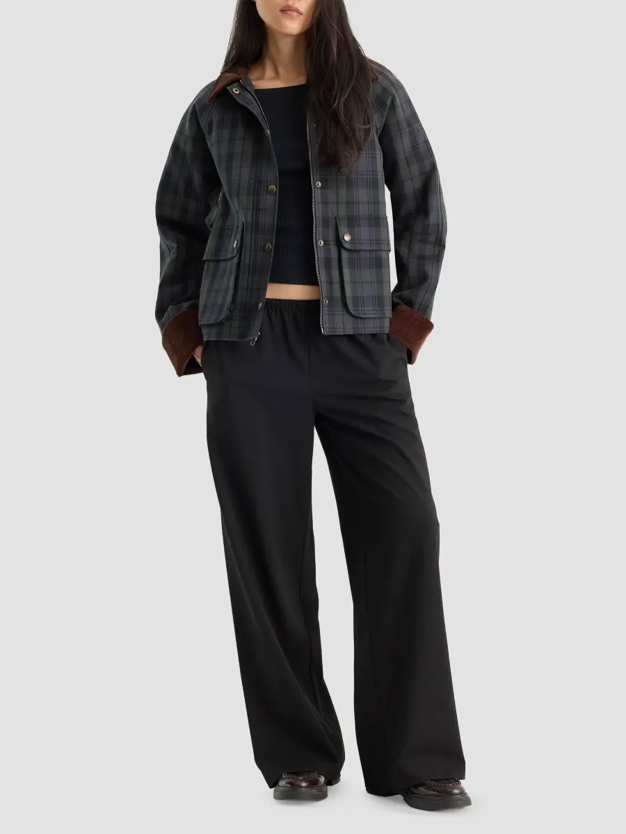 GOOD AMERICAN Women's The Heritage Plaid Jacket | Thumbnail 2 GOOD AMERICAN Women's The Heritage Plaid Jacket | Thumbnail 2