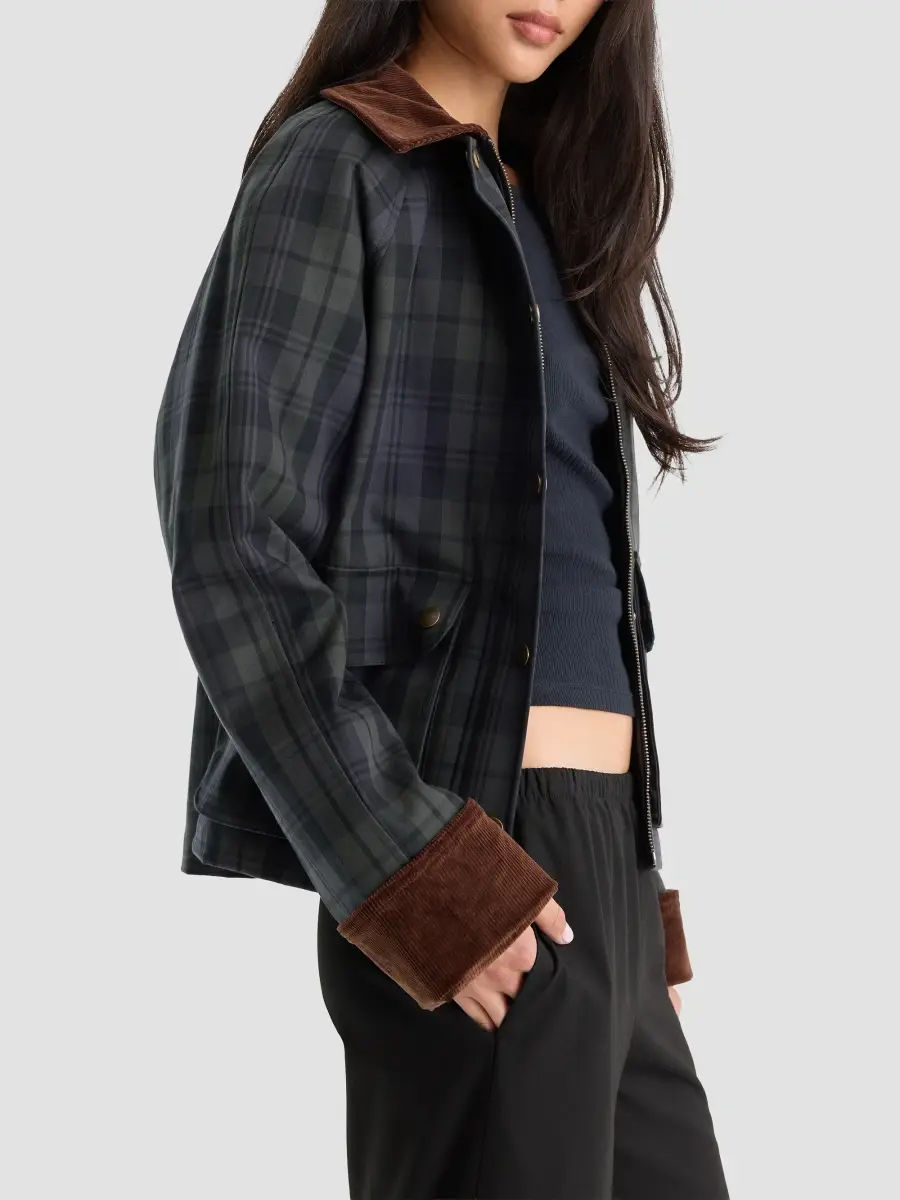 GOOD AMERICAN Women's The Heritage Plaid Jacket | Thumbnail 6 GOOD AMERICAN Women's The Heritage Plaid Jacket | Thumbnail 6