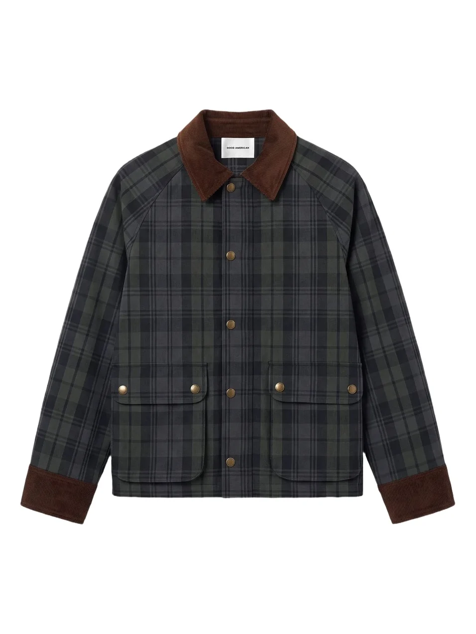 GOOD AMERICAN Women's The Heritage Plaid Jacket