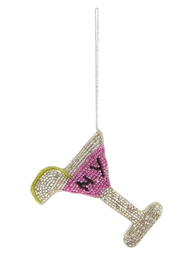 Sudha Pennathur Cosmopolitan Cocktail Beaded Ornament