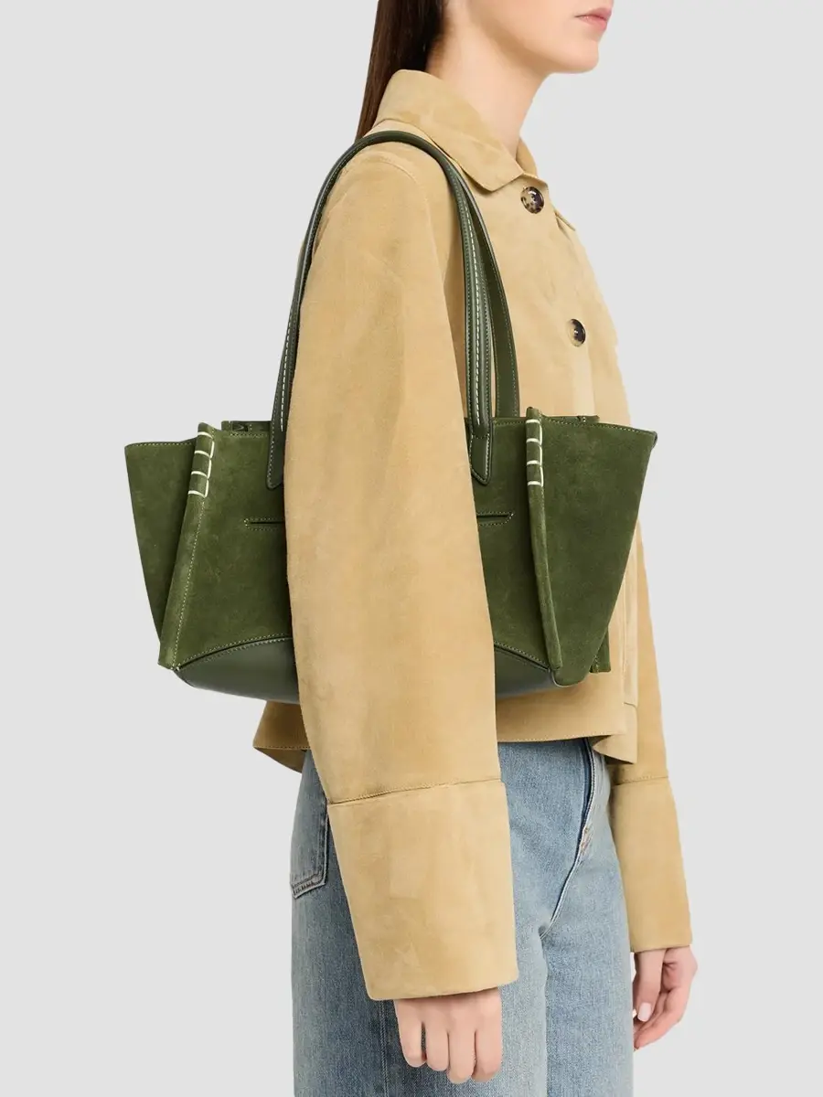 JW Anderson Women's Elongated Loafer Cabas Suede Shoulder Bag | Thumbnail 2 JW Anderson Women's Elongated Loafer Cabas Suede Shoulder Bag | Thumbnail 2