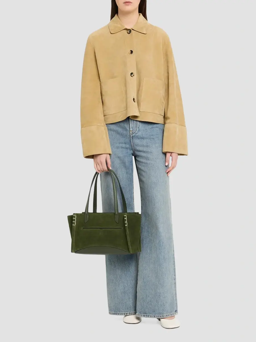 JW Anderson Women's Elongated Loafer Cabas Suede Shoulder Bag | Thumbnail 5 JW Anderson Women's Elongated Loafer Cabas Suede Shoulder Bag | Thumbnail 5