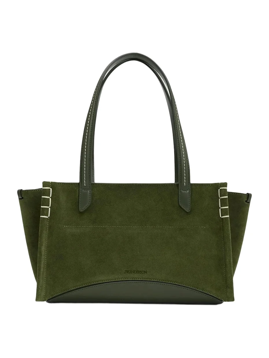 Women's Elongated Loafer Cabas Suede Shoulder Bag