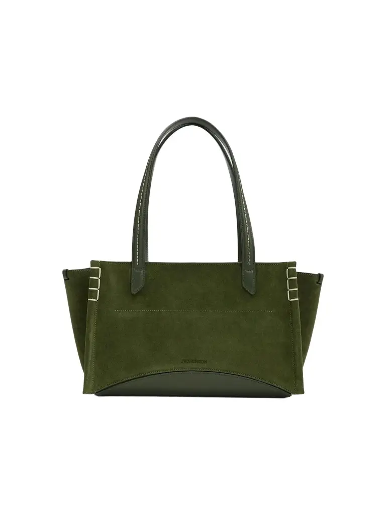 JW Anderson Women's Elongated Loafer Cabas Suede Shoulder Bag