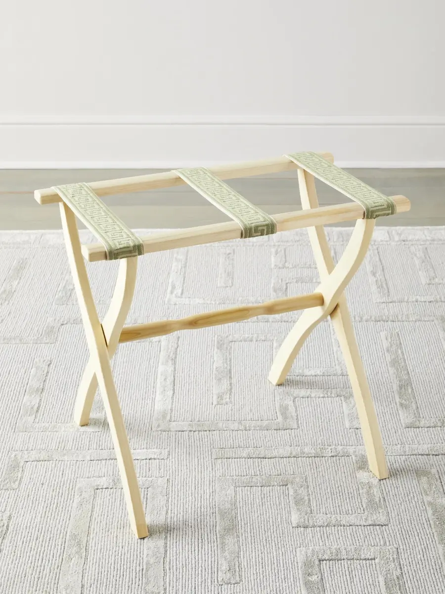 Gate House Furniture Greek Key Straps Luggage Rack | Thumbnail 2 Gate House Furniture Greek Key Straps Luggage Rack | Thumbnail 2