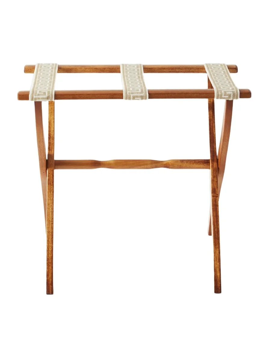Gate House Furniture Greek Key Straps Luggage Rack