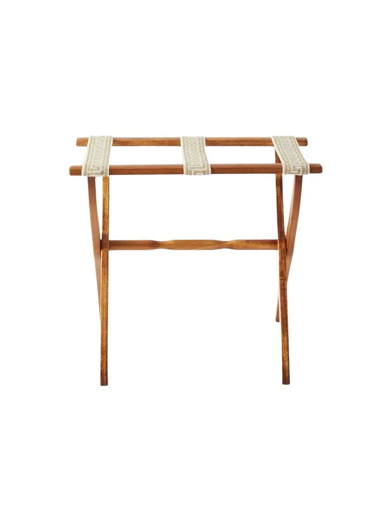 Gate House Furniture Greek Key Straps Luggage Rack