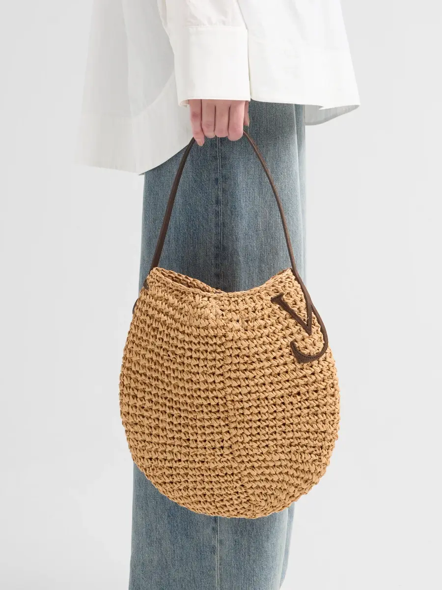 JW Anderson Women's Small Raffia Shoulder Bag | Thumbnail 2 JW Anderson Women's Small Raffia Shoulder Bag | Thumbnail 2