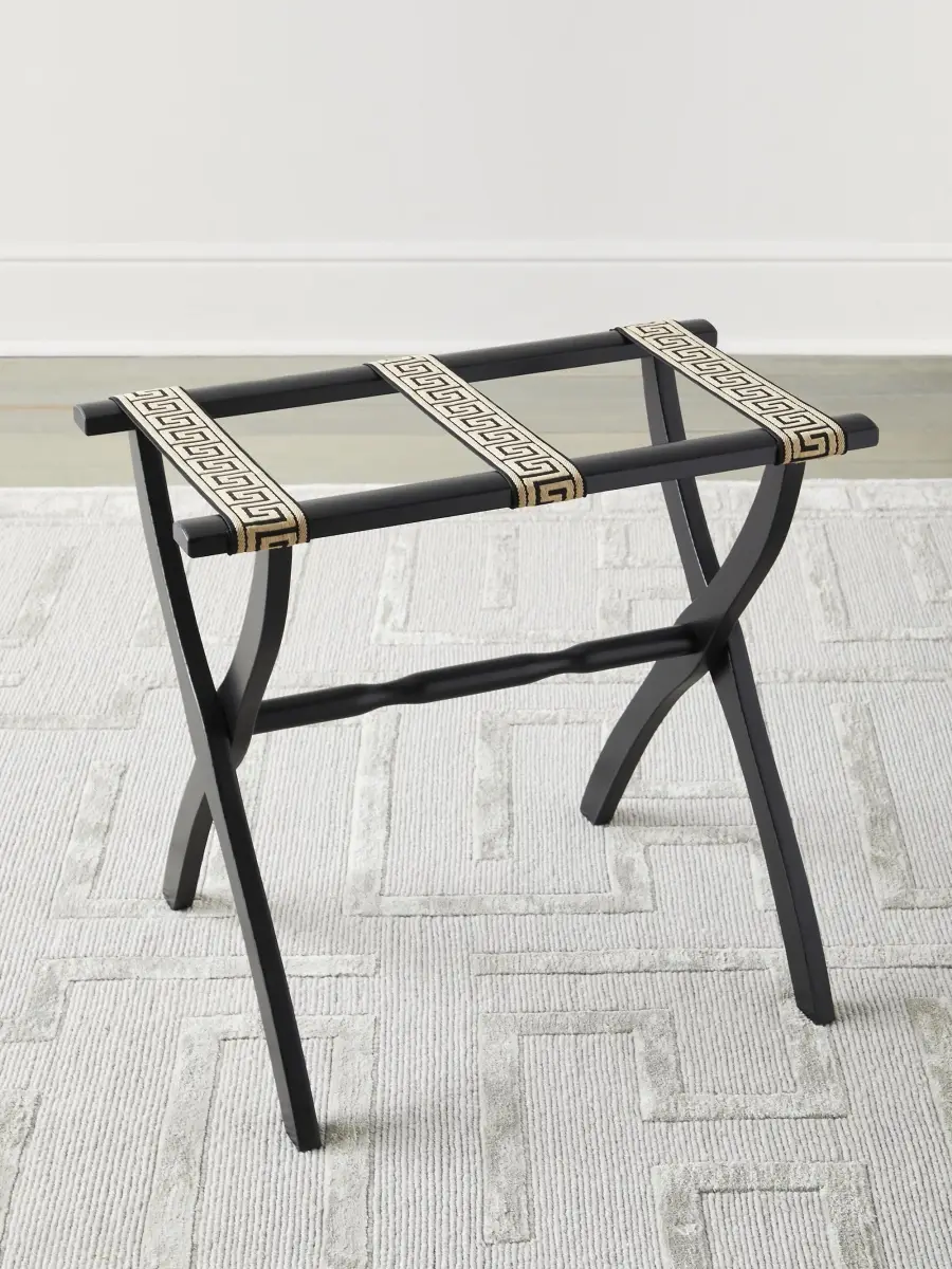 Gate House Furniture Greek Key Straps Luggage Rack | Thumbnail 2 Gate House Furniture Greek Key Straps Luggage Rack | Thumbnail 2