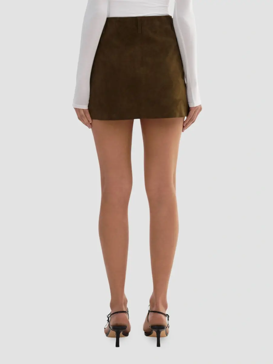 LAMARQUE Women's Kasia Suede Cargo Mini Skirt | Thumbnail 3 LAMARQUE Women's Kasia Suede Cargo Mini Skirt | Thumbnail 3