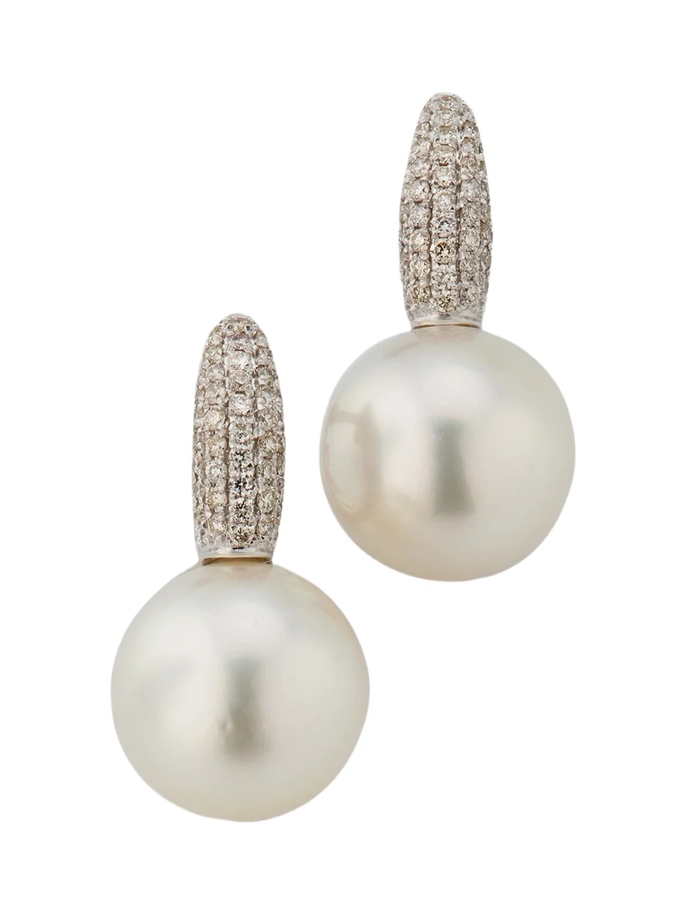 Women's 18K White Gold, South Sea Pearl & 0.48 TCW Diamond Drop Earrings Women's 18K White Gold, South Sea Pearl & 0.48 TCW Diamond Drop Earrings