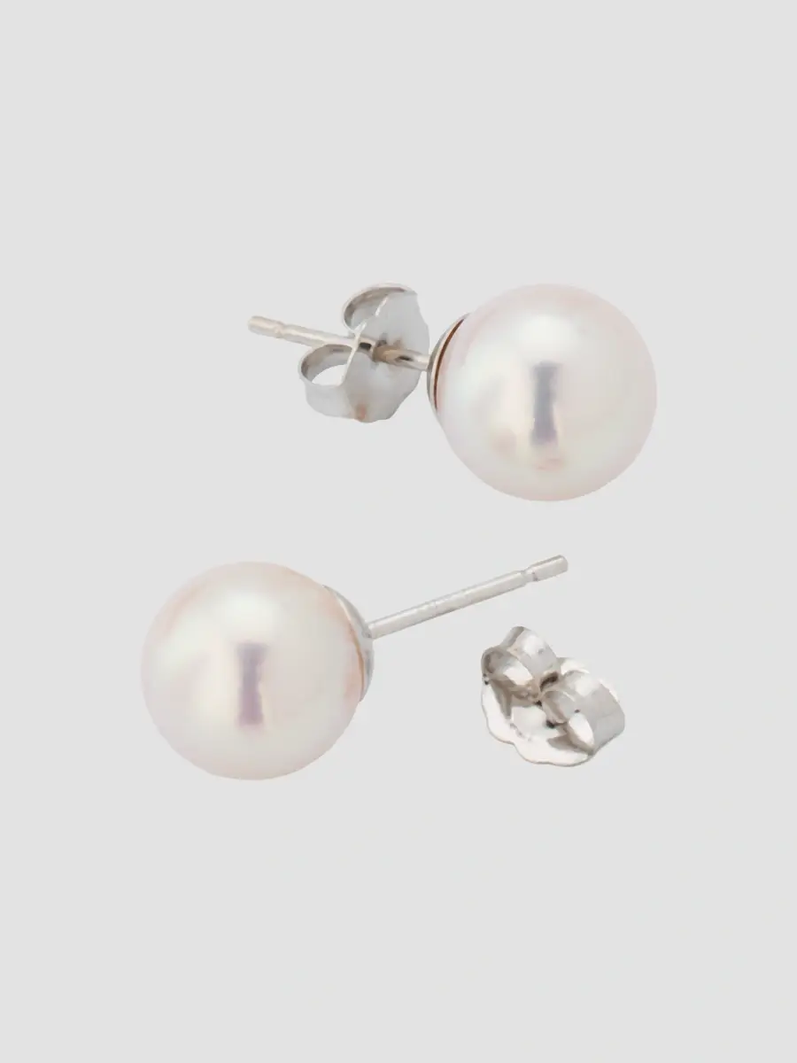 Belpearl Women's 18K Yellow Gold & Akoya Pearl Stud Earrings/9MM | Thumbnail 4 Belpearl Women's 18K Yellow Gold & Akoya Pearl Stud Earrings/9MM | Thumbnail 4