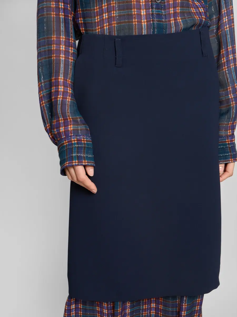 Dries Van Noten Women's Sentista Bis Layered Check-Trimmed Midi Skirt | Thumbnail 5 Dries Van Noten Women's Sentista Bis Layered Check-Trimmed Midi Skirt | Thumbnail 5