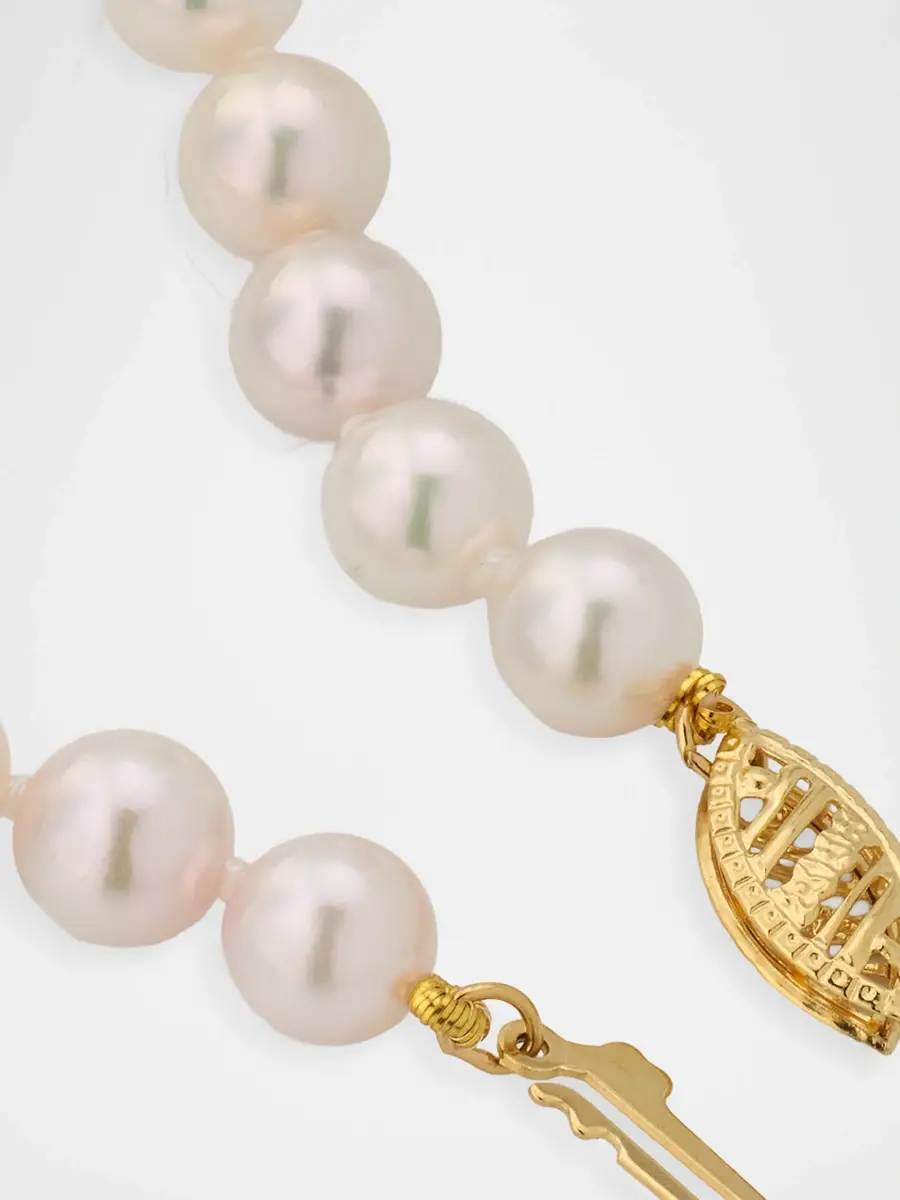 Belpearl Women's 18K Yellow Gold & Akoya Pearl Necklace/6MM-6.5MM | Thumbnail 4 Belpearl Women's 18K Yellow Gold & Akoya Pearl Necklace/6MM-6.5MM | Thumbnail 4