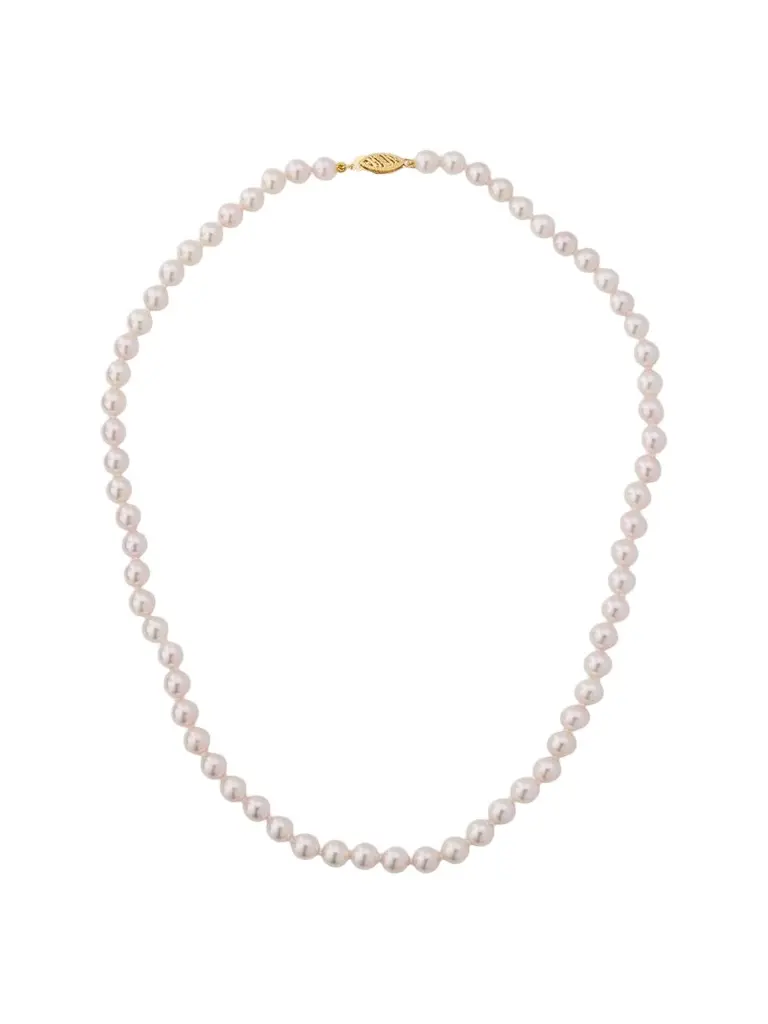 Women's 18K Yellow Gold & Akoya Pearl Necklace/6MM-6.5MM Women's 18K Yellow Gold & Akoya Pearl Necklace/6MM-6.5MM