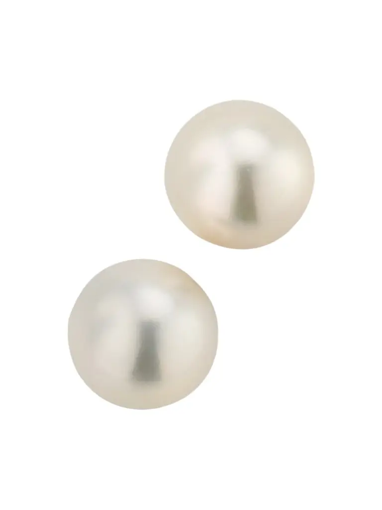 Belpearl Women's 18K Yellow Gold & South Sea Pearl Stud Earrings/13MM