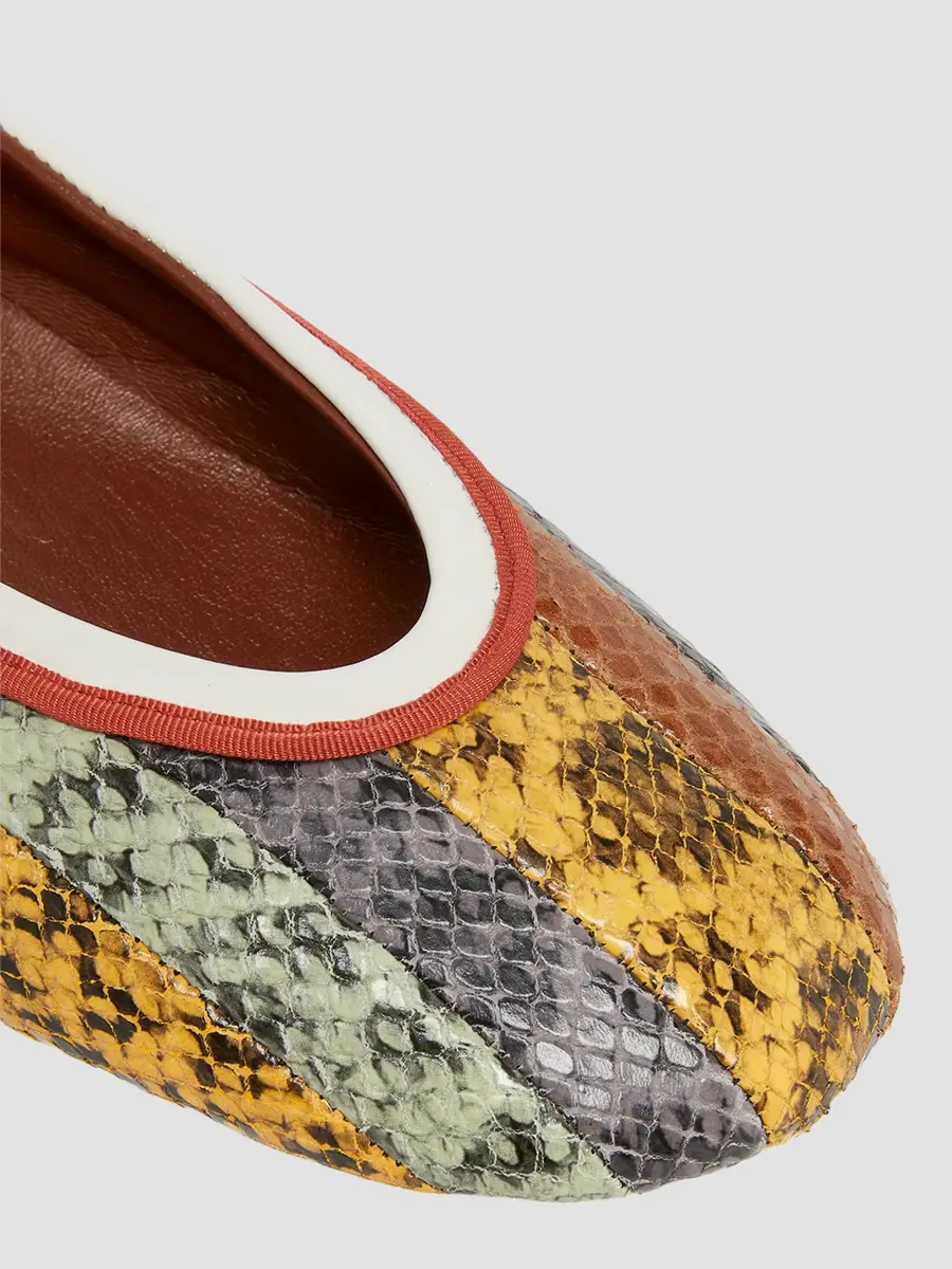 Dries Van Noten Women's Printed Leather Ballet Flats | Thumbnail 4 Dries Van Noten Women's Printed Leather Ballet Flats | Thumbnail 4
