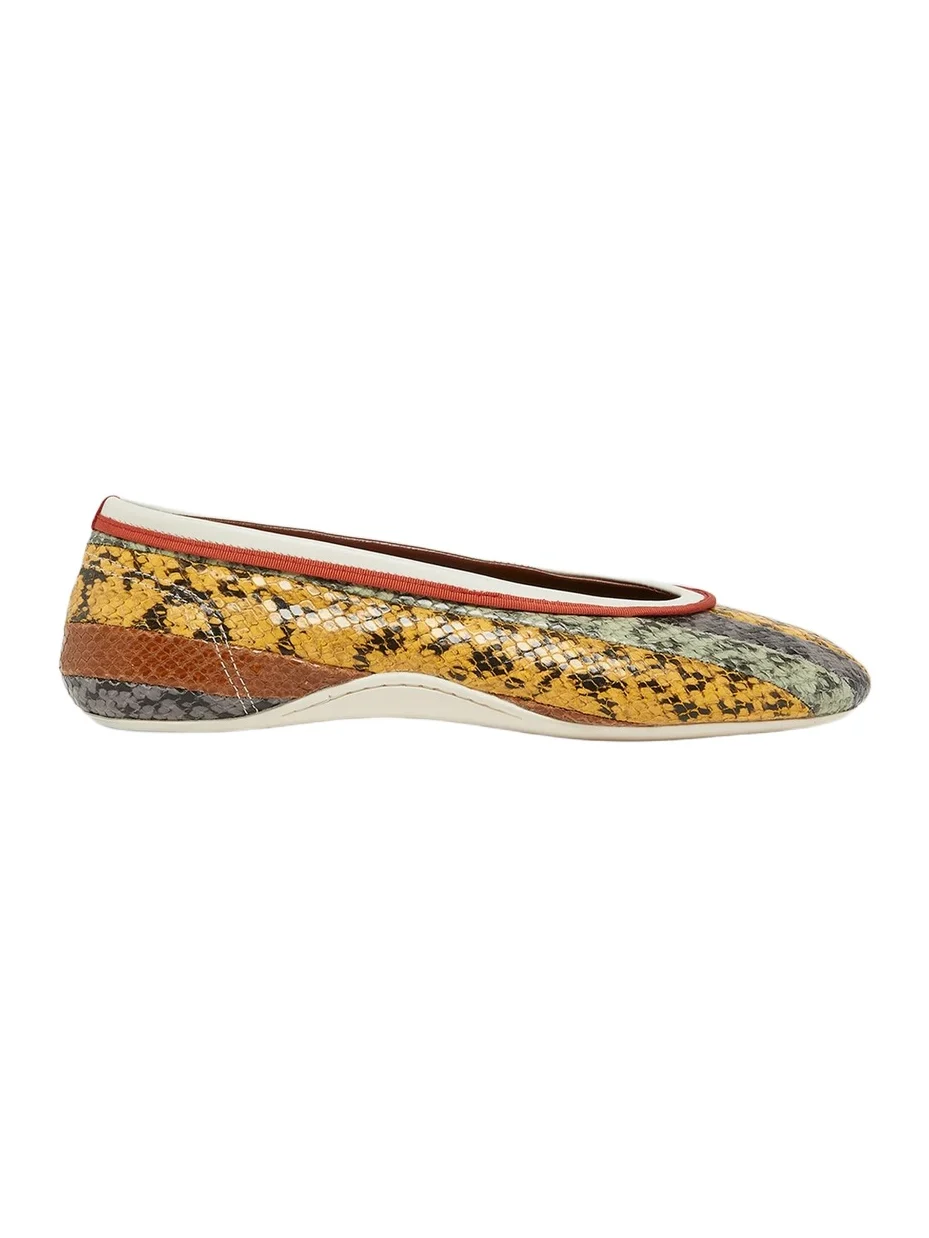 Women's Printed Leather Ballet Flats Women's Printed Leather Ballet Flats