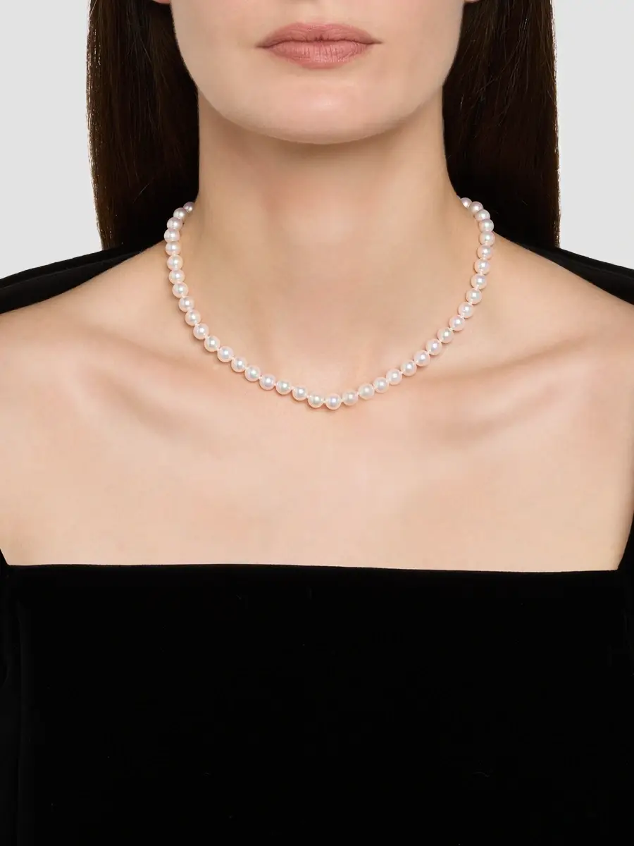 Belpearl Women's 18K Yellow Gold & Akoya Pearl Necklace/6.5MM-7MM | Thumbnail 2 Belpearl Women's 18K Yellow Gold & Akoya Pearl Necklace/6.5MM-7MM | Thumbnail 2