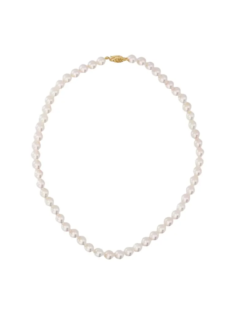 Women's 18K Yellow Gold & Akoya Pearl Necklace/6.5MM-7MM Women's 18K Yellow Gold & Akoya Pearl Necklace/6.5MM-7MM
