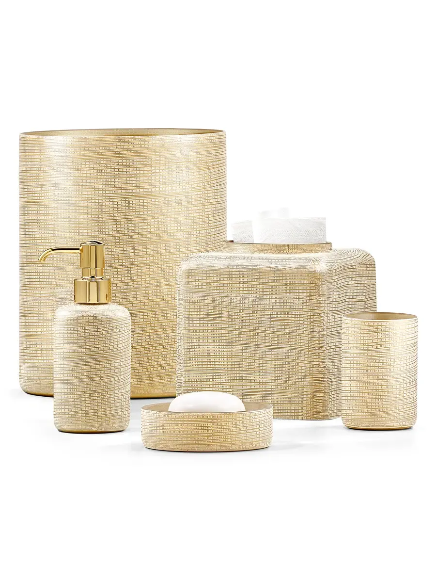 Labrazel Woven Gold Glass Soap Dish | Thumbnail 2