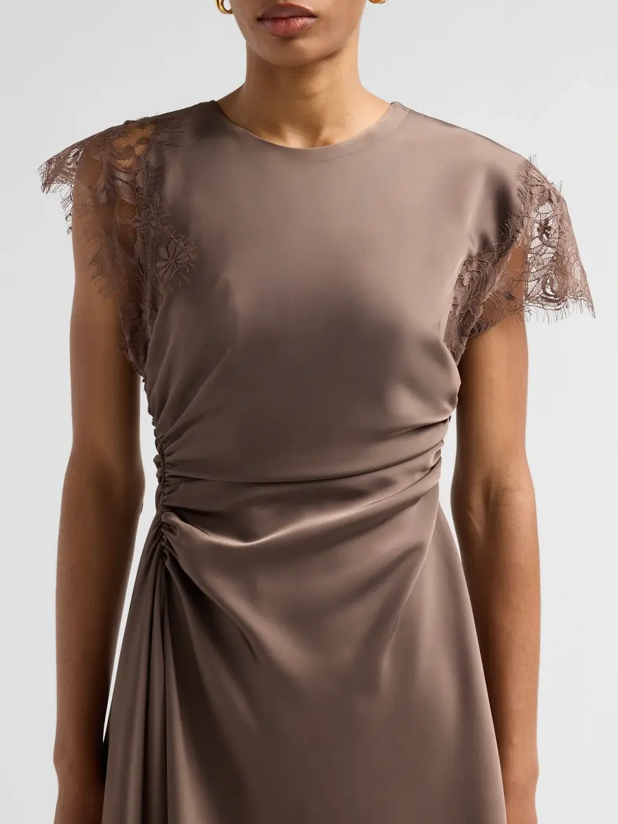 Amur Women's Zina Lace-Trimmed Minidress | Thumbnail 5 Amur Women's Zina Lace-Trimmed Minidress | Thumbnail 5