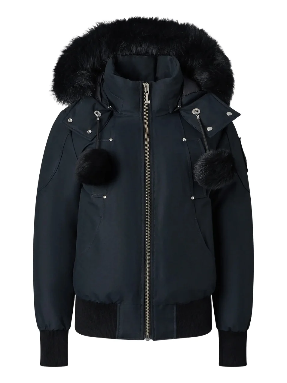 Women's Debbie Shearling-Trim Down Bomber Jacket