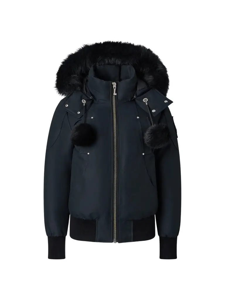 Moose Knuckles Women's Debbie Shearling-Trim Down Bomber Jacket