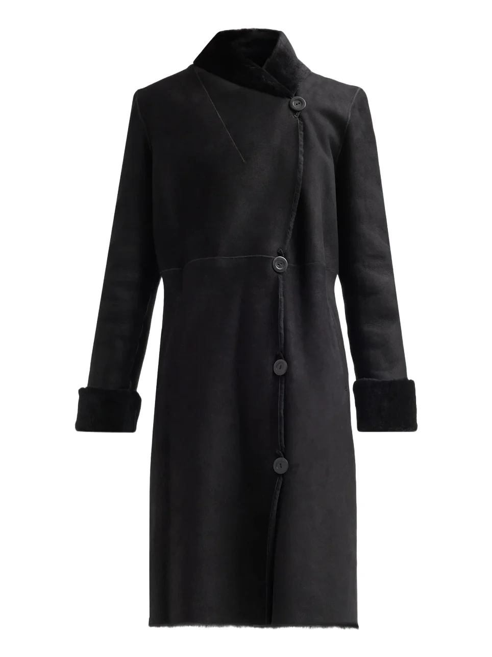 Sofia Cashmere Women's Shearling Shawl Collar Coat