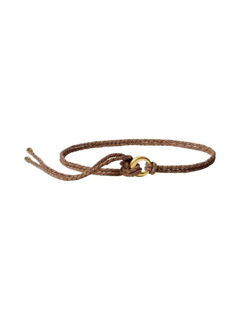 Naghedi Women's Salta Striped Suede Woven Belt