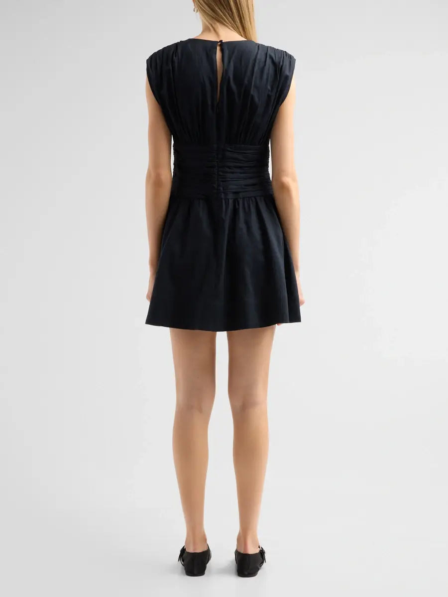 Toccin Women's Eloise Strong Shoulder Ruched Mini Dress | Thumbnail 3 Toccin Women's Eloise Strong Shoulder Ruched Mini Dress | Thumbnail 3
