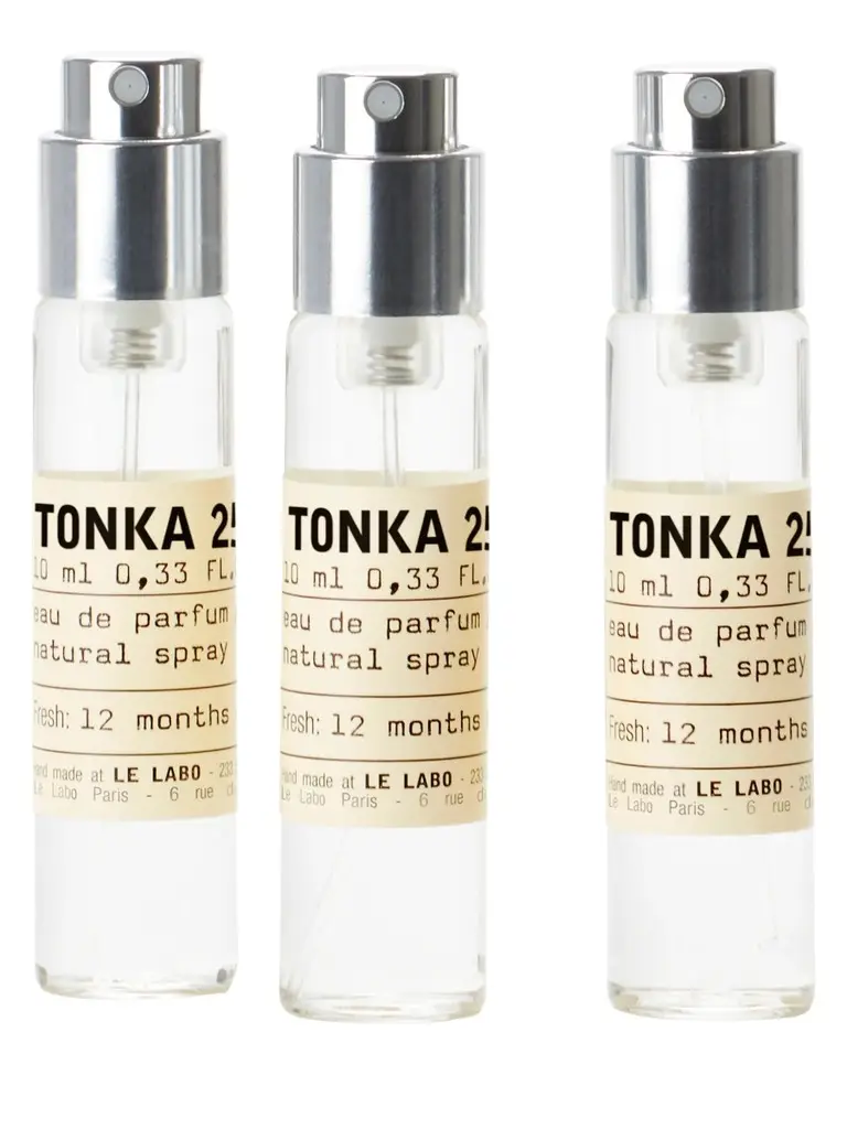 Le Labo Women's Tonka 25 Eau de Parfum Natural Spray 3-Piece Travel Tube Refill Set