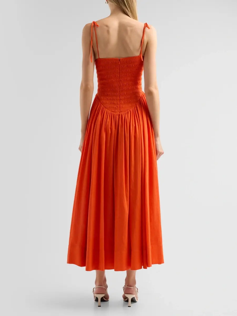 Toccin Women's Amaya Smocked Midi Dress | Thumbnail 3 Toccin Women's Amaya Smocked Midi Dress | Thumbnail 3