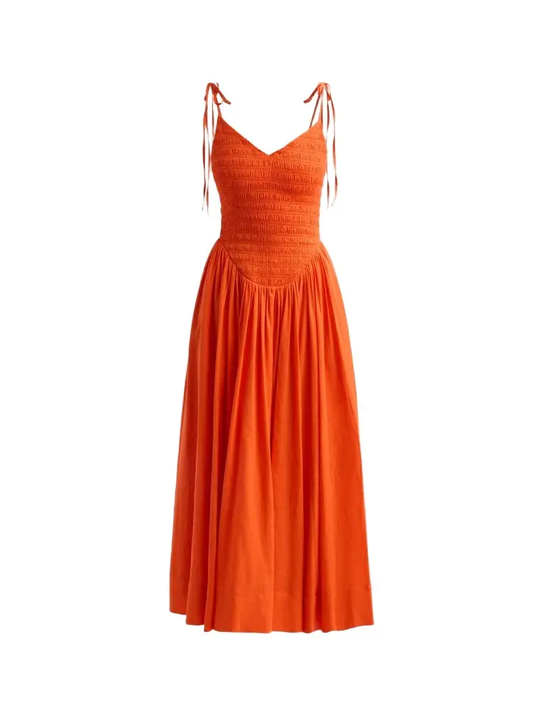 Toccin Women's Amaya Smocked Midi Dress