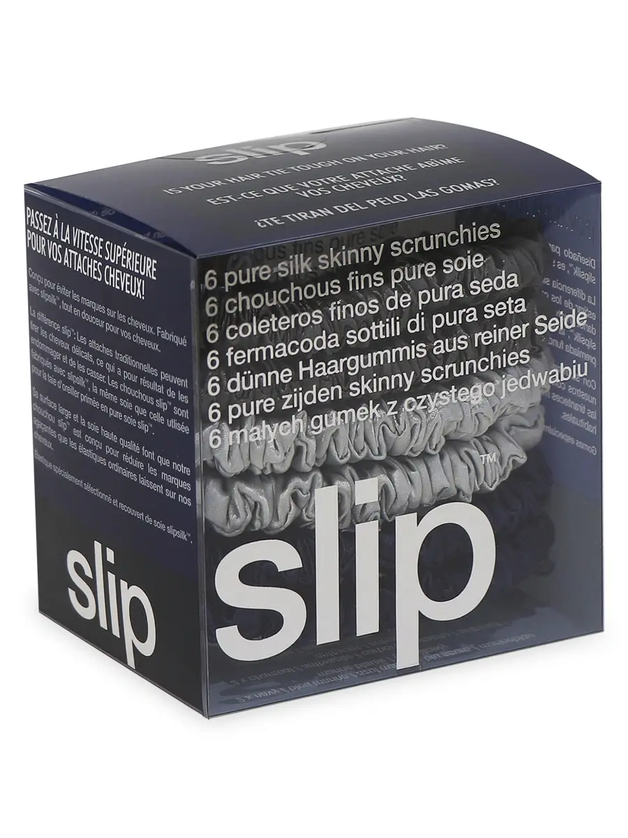 Slip Women's 6-Pack Pure Silk Skinny Scrunchies | Thumbnail 2