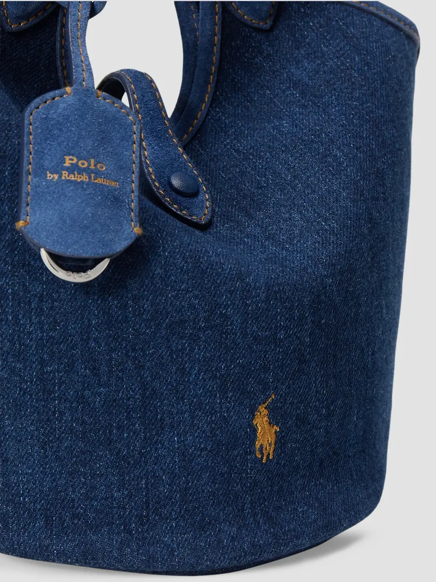 Polo Ralph Lauren Women's Polo Play Small Denim Tote Bag | Thumbnail 7 Polo Ralph Lauren Women's Polo Play Small Denim Tote Bag | Thumbnail 7