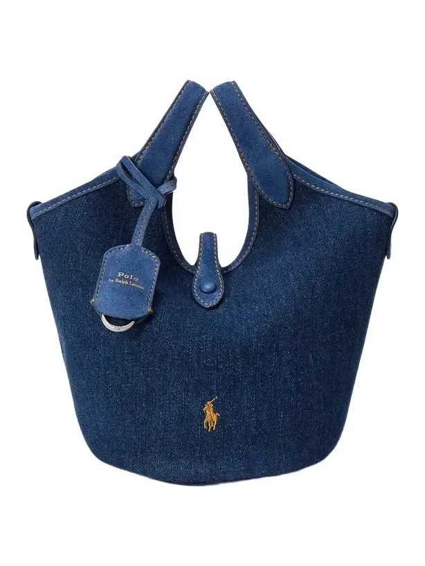 Women's Polo Play Small Denim Tote Bag Women's Polo Play Small Denim Tote Bag