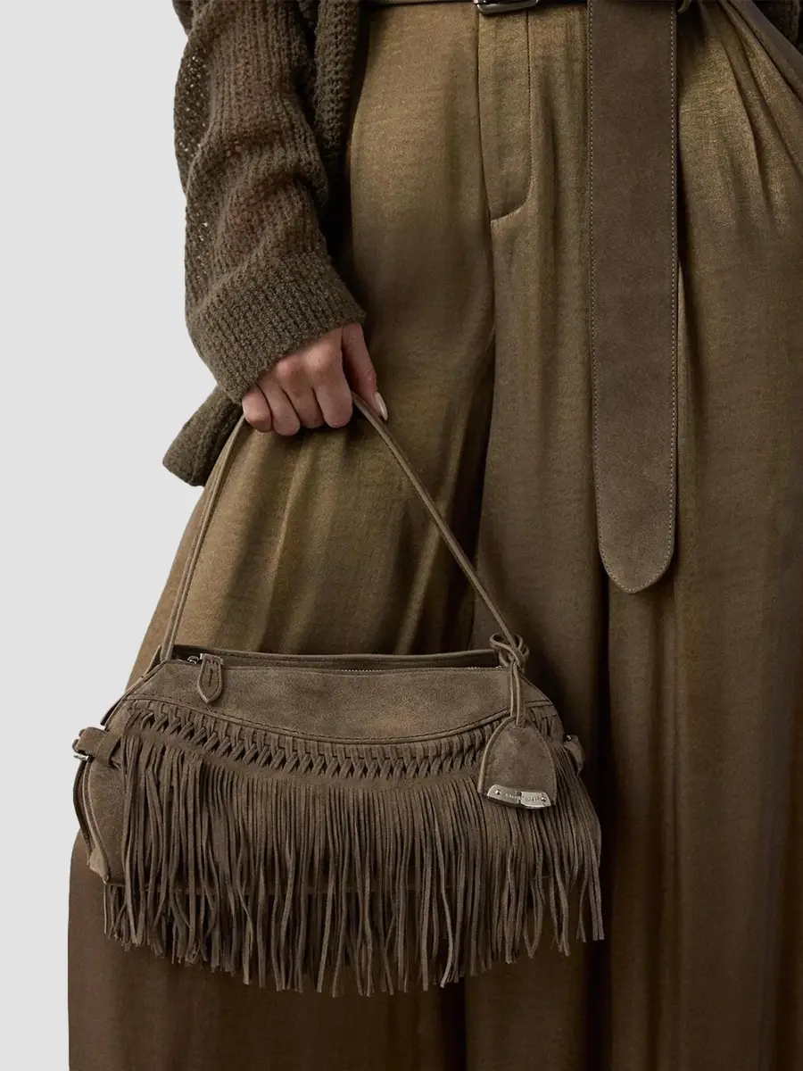 Ralph Lauren Collection Women's Small Suede Shoulder Bag | Thumbnail 2 Ralph Lauren Collection Women's Small Suede Shoulder Bag | Thumbnail 2