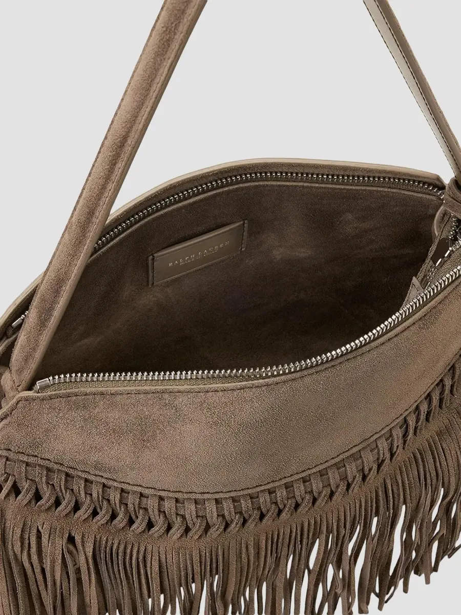 Ralph Lauren Collection Women's Small Suede Shoulder Bag | Thumbnail 4 Ralph Lauren Collection Women's Small Suede Shoulder Bag | Thumbnail 4