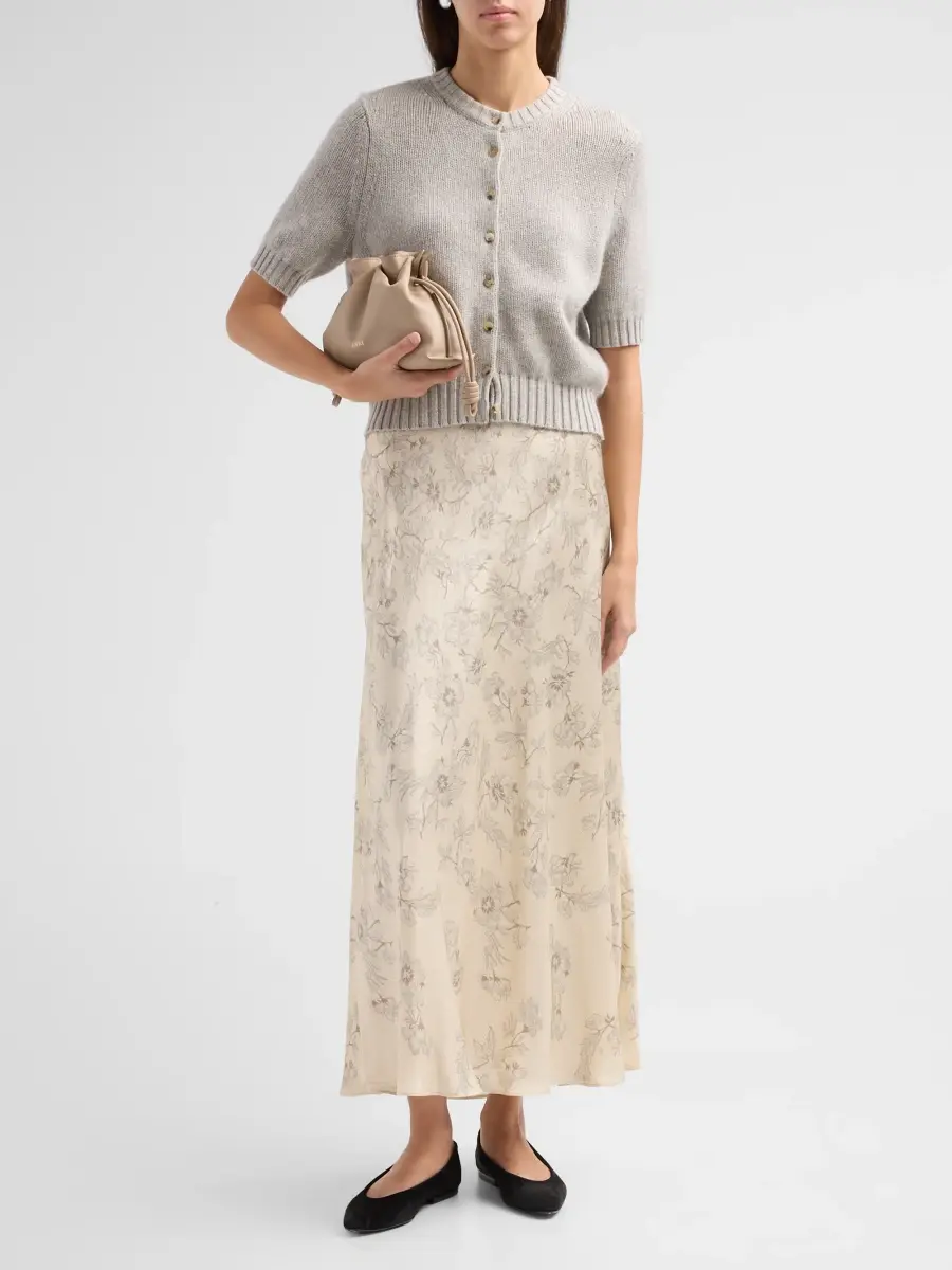 Alberta Ferretti Women's Floral Satin Maxi Skirt | Thumbnail 2 Alberta Ferretti Women's Floral Satin Maxi Skirt | Thumbnail 2