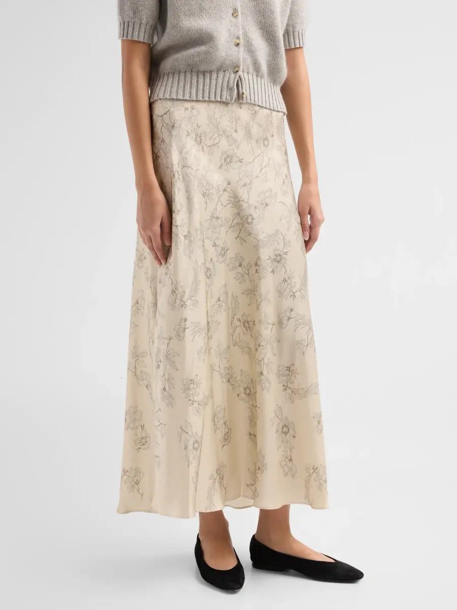 Alberta Ferretti Women's Floral Satin Maxi Skirt | Thumbnail 4 Alberta Ferretti Women's Floral Satin Maxi Skirt | Thumbnail 4
