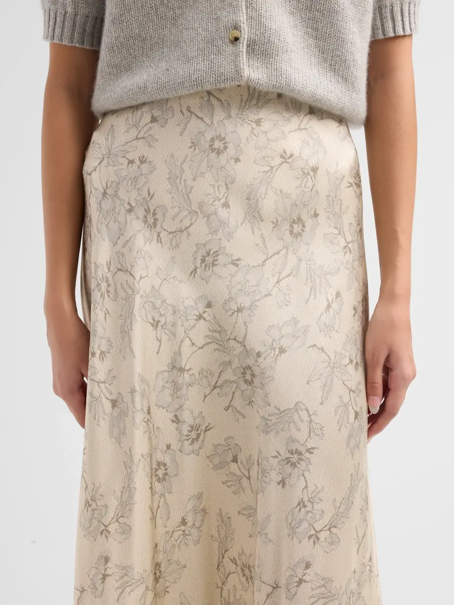 Alberta Ferretti Women's Floral Satin Maxi Skirt | Thumbnail 5 Alberta Ferretti Women's Floral Satin Maxi Skirt | Thumbnail 5