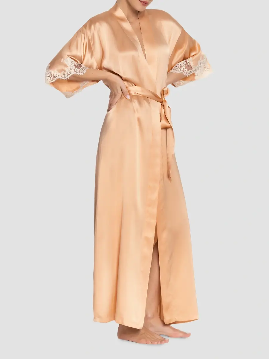 Lise Charmel Women's Splendeur Soie Lace-Trim Silk-Blend Robe | Thumbnail 2
