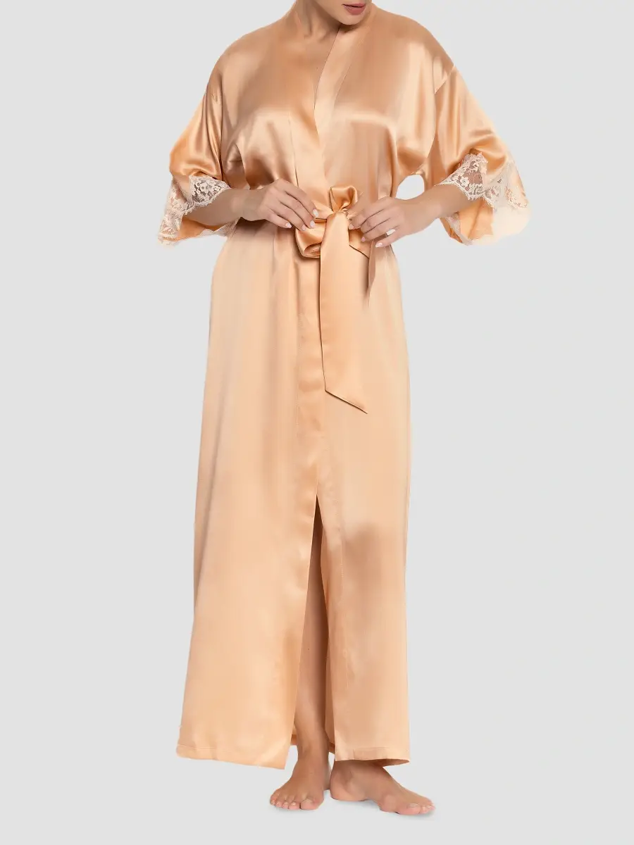 Lise Charmel Women's Splendeur Soie Lace-Trim Silk-Blend Robe | Thumbnail 3
