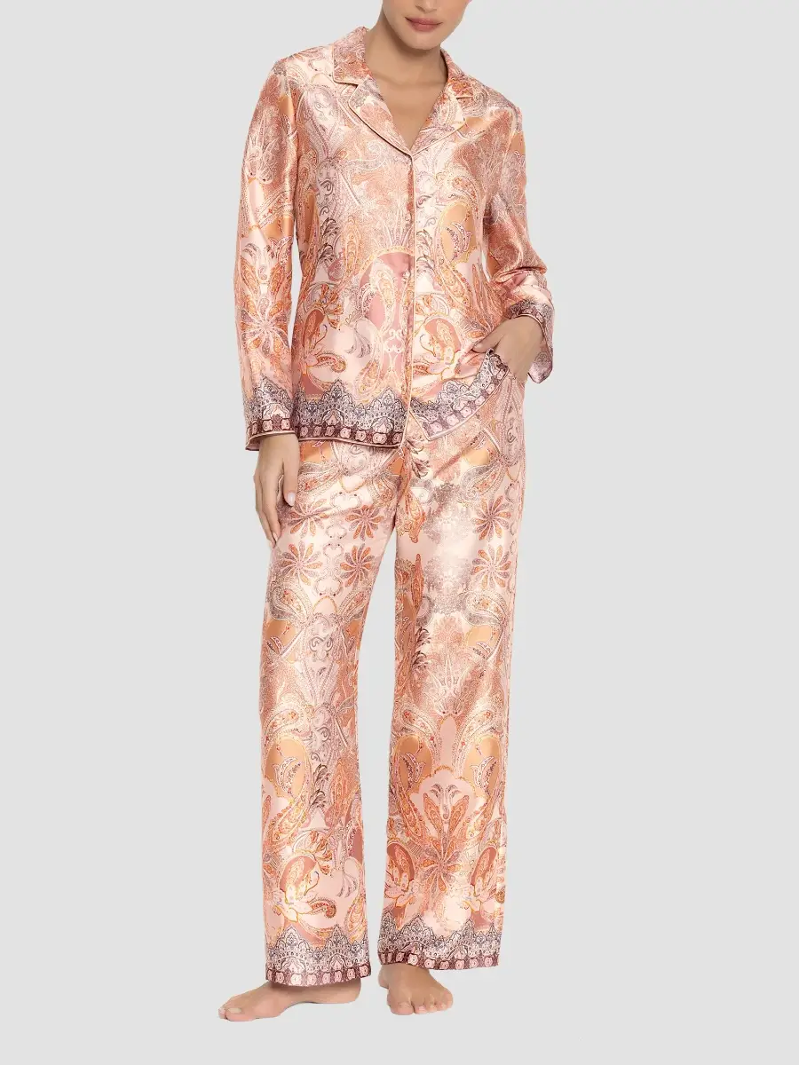 Lise Charmel Women's Voyage Splendeur Paisley Satin Pajama Shirt | Thumbnail 2 Lise Charmel Women's Voyage Splendeur Paisley Satin Pajama Shirt | Thumbnail 2