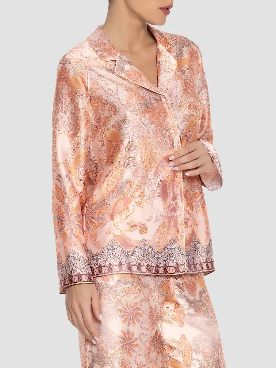 Lise Charmel Women's Voyage Splendeur Paisley Satin Pajama Shirt | Thumbnail 5 Lise Charmel Women's Voyage Splendeur Paisley Satin Pajama Shirt | Thumbnail 5